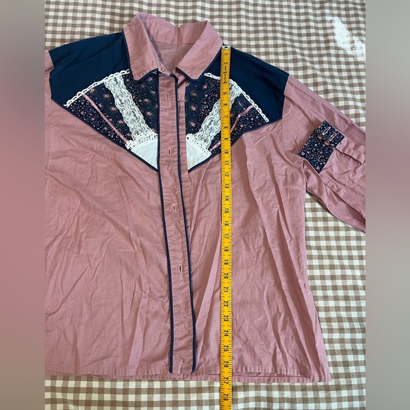 Vintage handmade patchwork button up. M - Picture 2 of 7